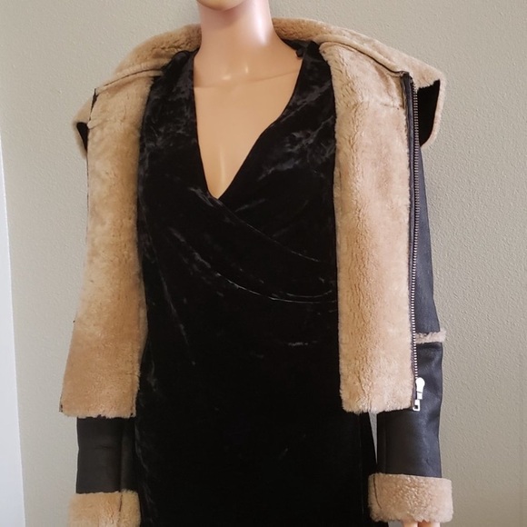 TROUVÉ Genuine Shearling Jacket NWOT - Picture 5 of 8